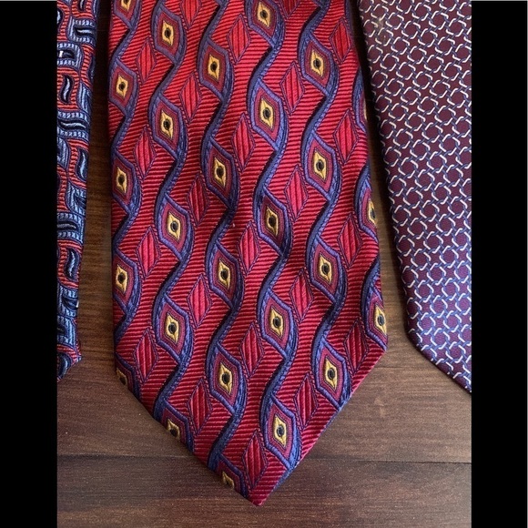 🌿SALE🌿3 BARNEYS New York Vintage 100% Silk Handmade in Italy Paisley Neckties - Picture 7 of 16